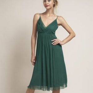 Saja silk dress in Jade